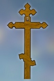 Крест на могилу из дуба «Купол»
