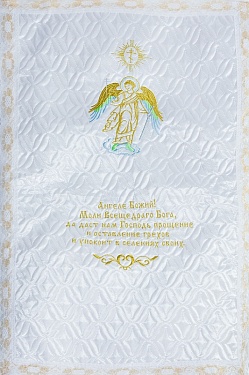 Покрывала атлас «стёжка» с православной символикой «Ангел»