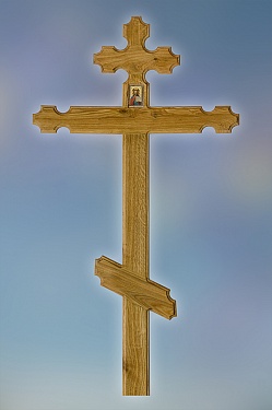 Крест на могилу из дуба «Резной»