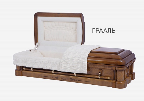 Заказать Саркофаг двухкрышечный "Грааль" в агентстве ритуальных услуг «Апостол». Большой выбор, цены от производителя. Доставка